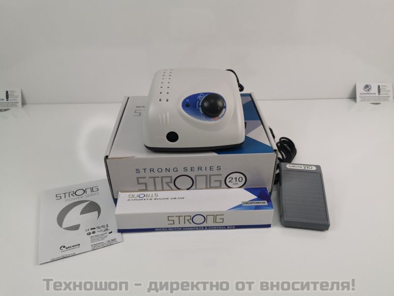 Професионална eлектрическа пила за маникюр и педикюр Strong 210 – снимка 4