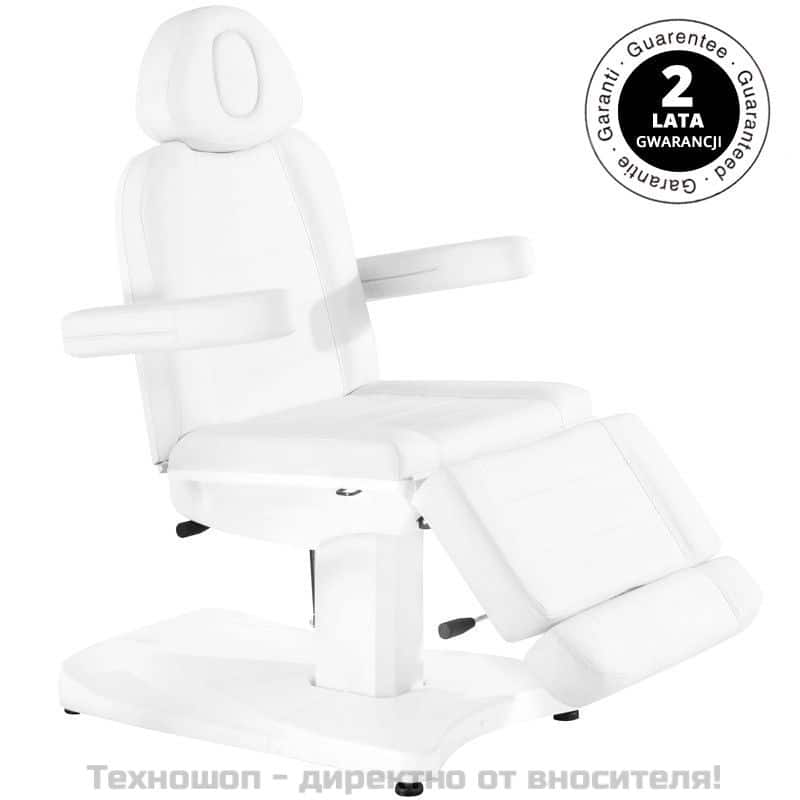 Електрически козметичен стол с 2 мотора - бял Azzurro 80A – снимка 2