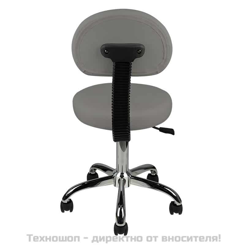 Козметичен стол с облегалка - сив AM-9934 – снимка 3