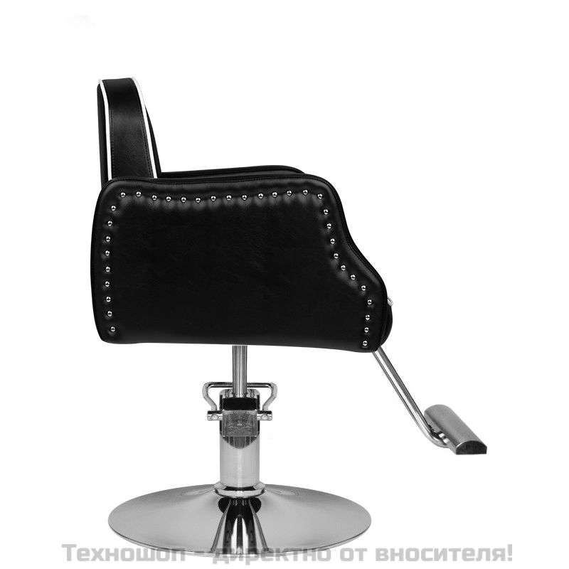 Фризьорски стол - черен Hair System HS24 – снимка 3