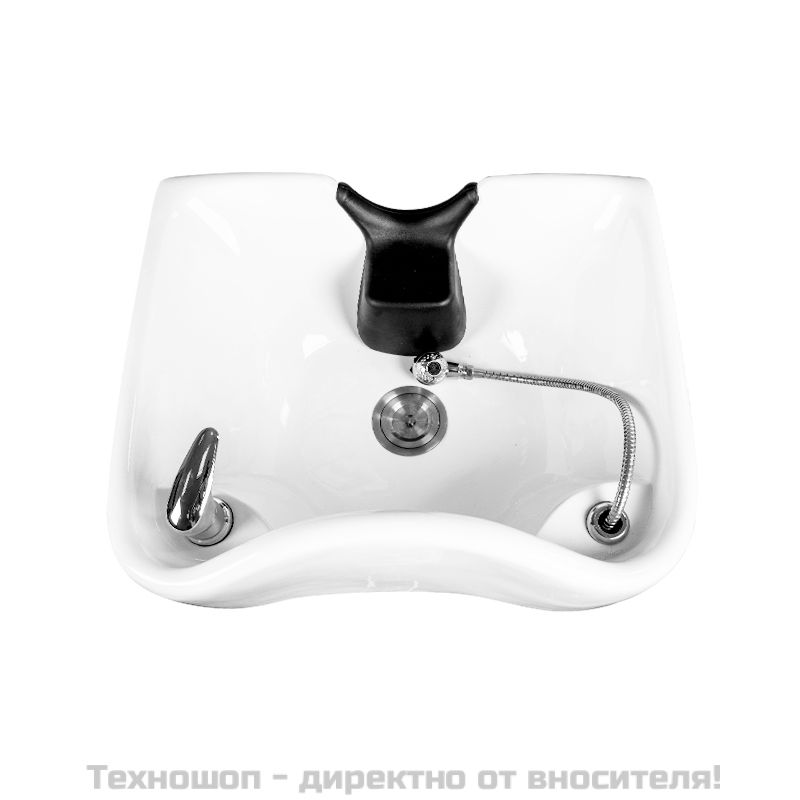 Фризьорски стол с апарат за измиване на коса - бял Gabbiano Luna – снимка 2