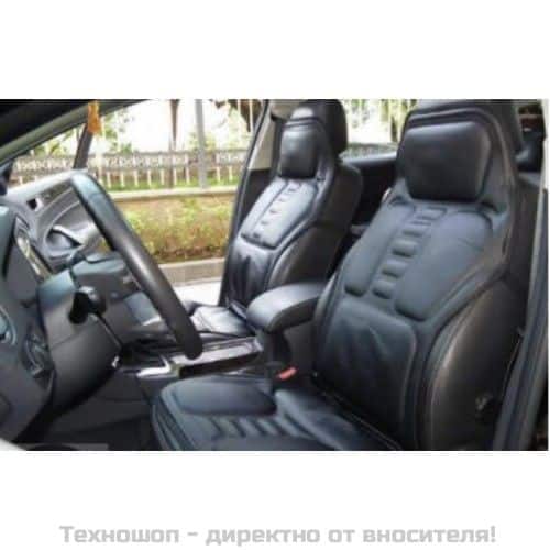 Масажна седалка с подгряваща функция и дистанционно - за дома или автомобила – снимка 12
