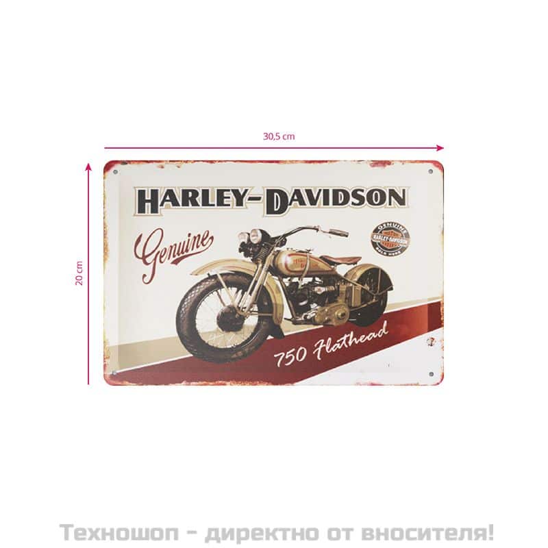 Декоративна дъска Harley-Davidson Genuine 750 Flathead - C008 – снимка 2