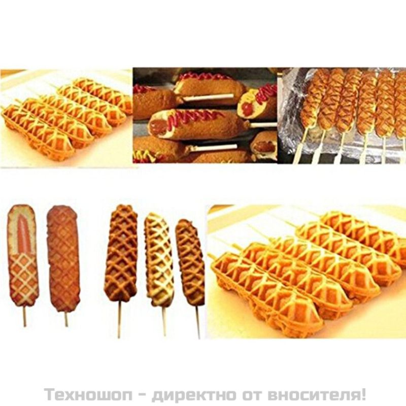 Професионален гофретник за хот дог – снимка 10
