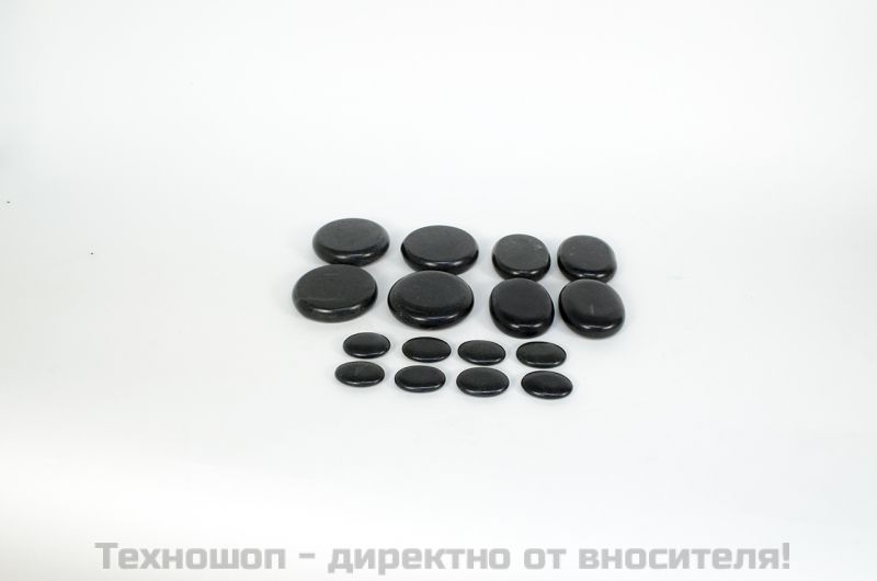 16 бр.ВУЛКАНИЧНИ КАМЪНИ ЗА МАСАЖ + ПОДГРЯВАЩА ЧАНТИЧКА – снимка 3