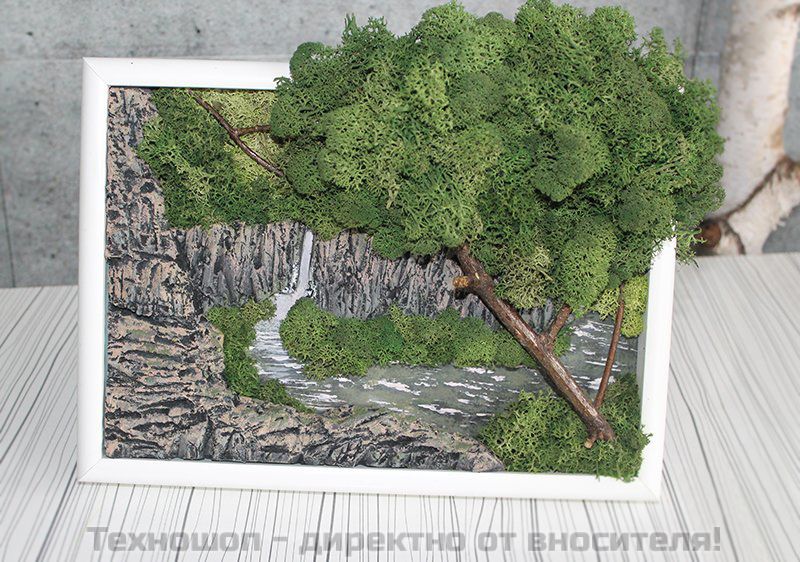 "ВОДОПАД" - картина от Скандинавски полярен мъх – снимка 8