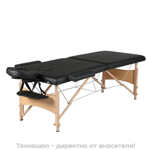 Двусекторна масажна кушетка MSG-PRO Standart 2 - черен цвят