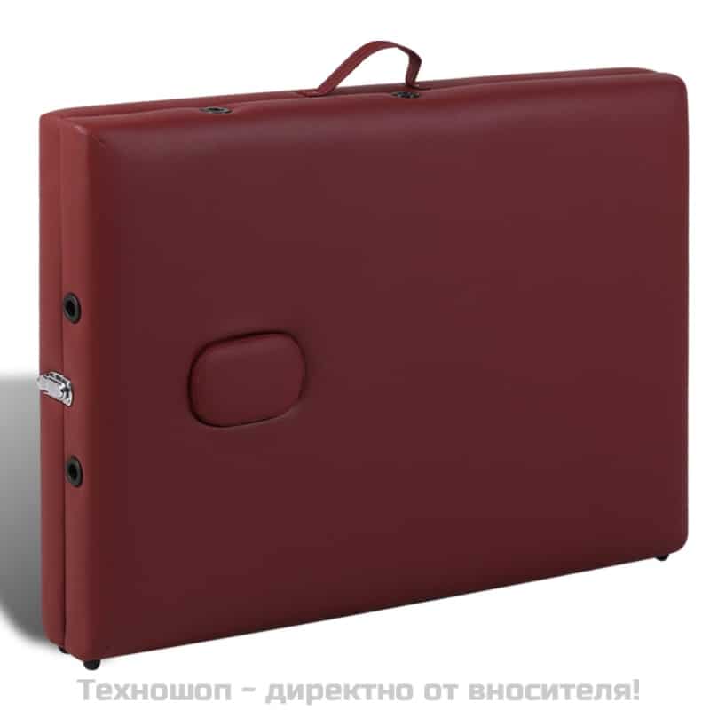 СГЪВАЕМА МАСАЖНА КУШЕТКА С ДВЕ СЕКЦИИ "MSG-PRO Standard 2" - ВИНЕНО ЧЕРВЕНА – снимка 3