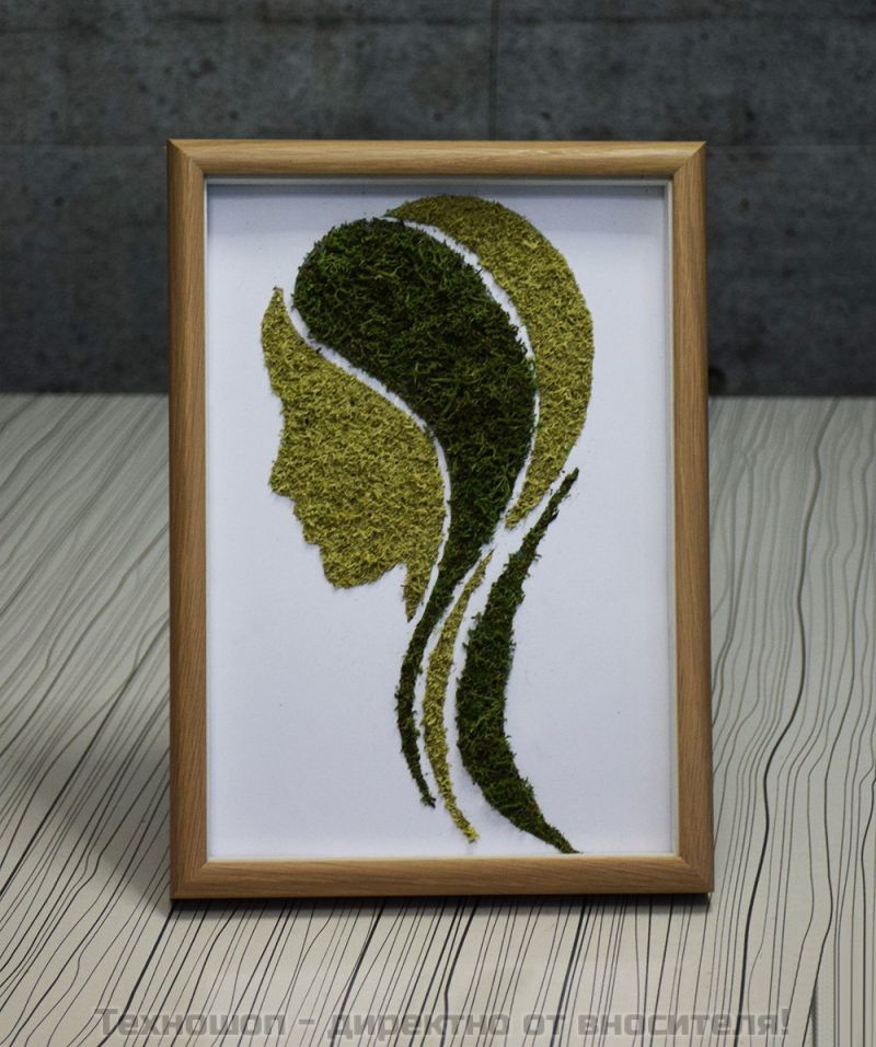"GREEN LADY" - картина от жив полярен мъх – снимка 3