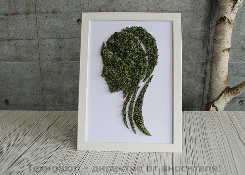 "GREEN LADY" - картина от жив полярен мъх – снимка 6