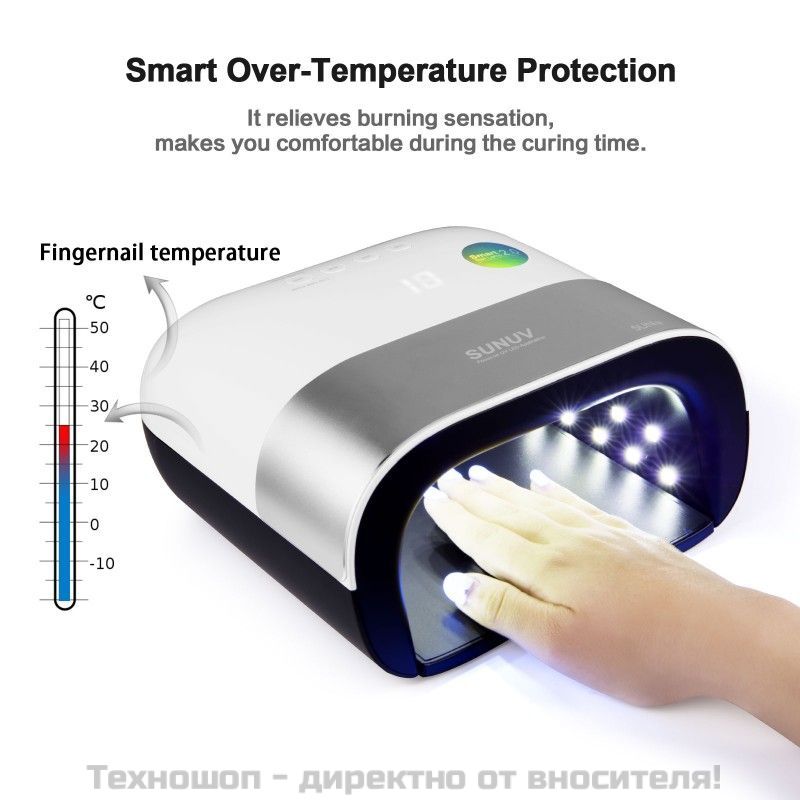 Smart/Смарт лампа за маникюр с UV/LED светлини с падащо дъно – снимка 2