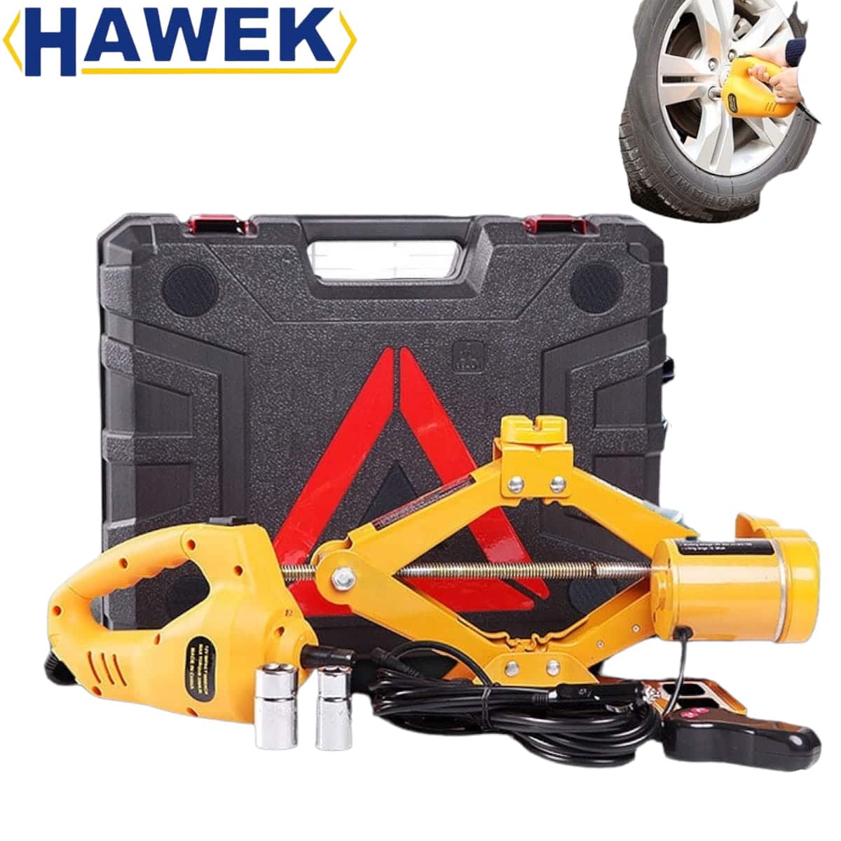 Електрически Крик и Гайковерт 2в1 – 12V Комплект HAWEK – снимка 3