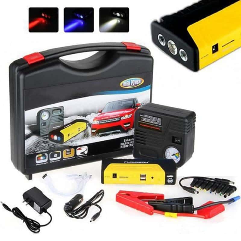 Мултифункционален Комплект Стартерно Устройство High Power Jump starter за кола и компресор – снимка 2