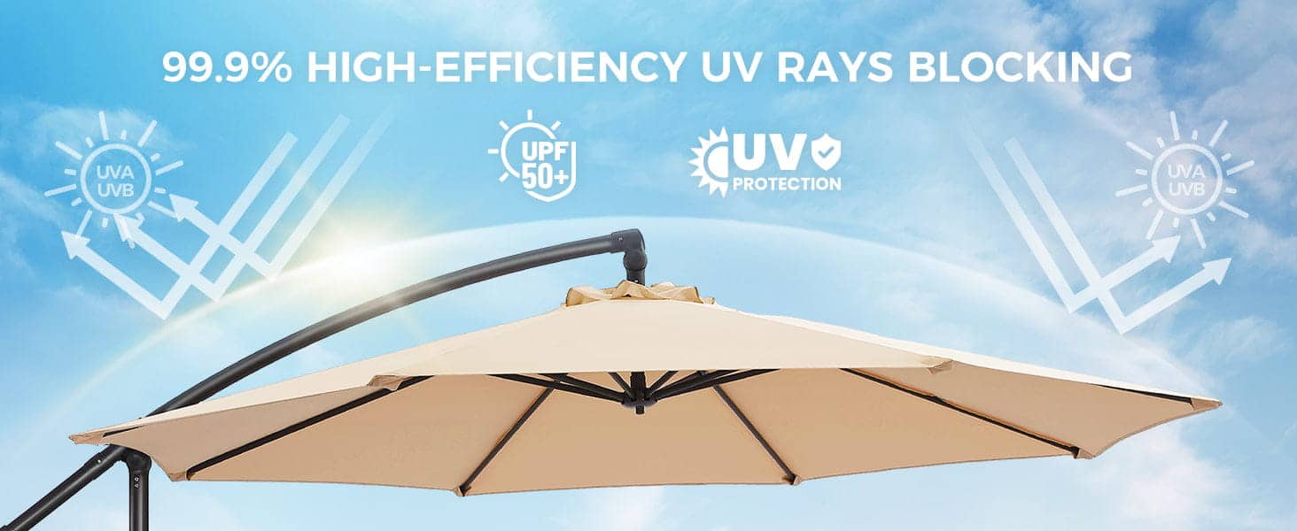 Градински чадър 3х3 метра с UV защита и стабилна конструкция – снимка 3