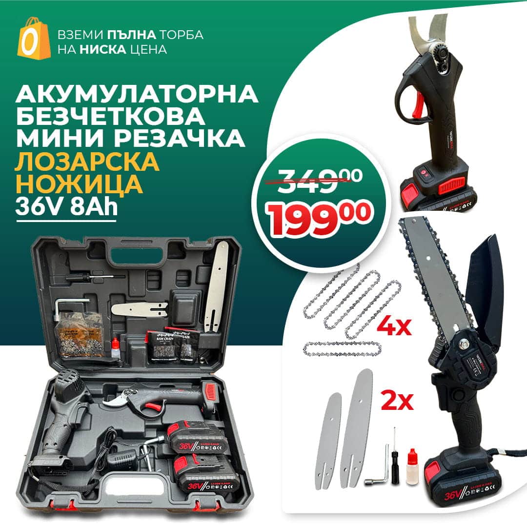 Промо 2в1 комплект WerkBull Акумулаторна Лозарска ножица и Мини Трион – снимка 6
