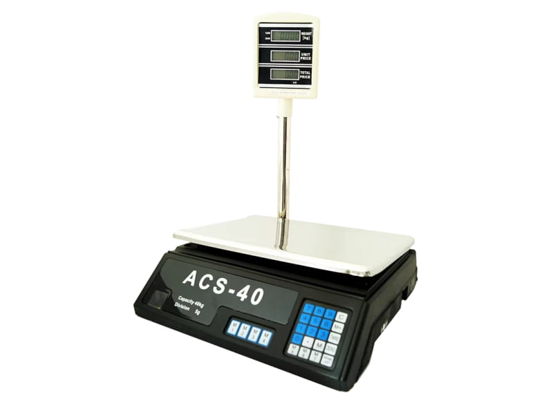Електронен кантар ACS-40 до 40кг с изнесен дисплей
