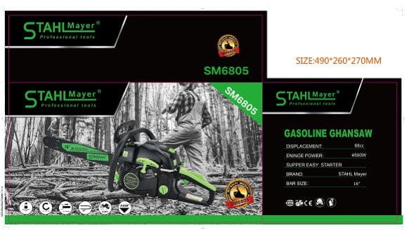 Немска Бензинова резачка 68cc 4,5kW – STAHLMAYER SM6805 – снимка 3