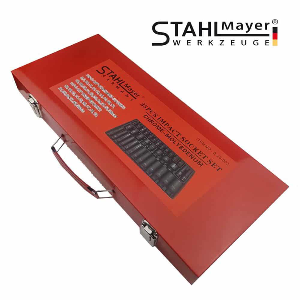 Немски Ударни Вложки 1/2" Stahlmayer 35 Части - стандартни + дълбоки вложки – снимка 2