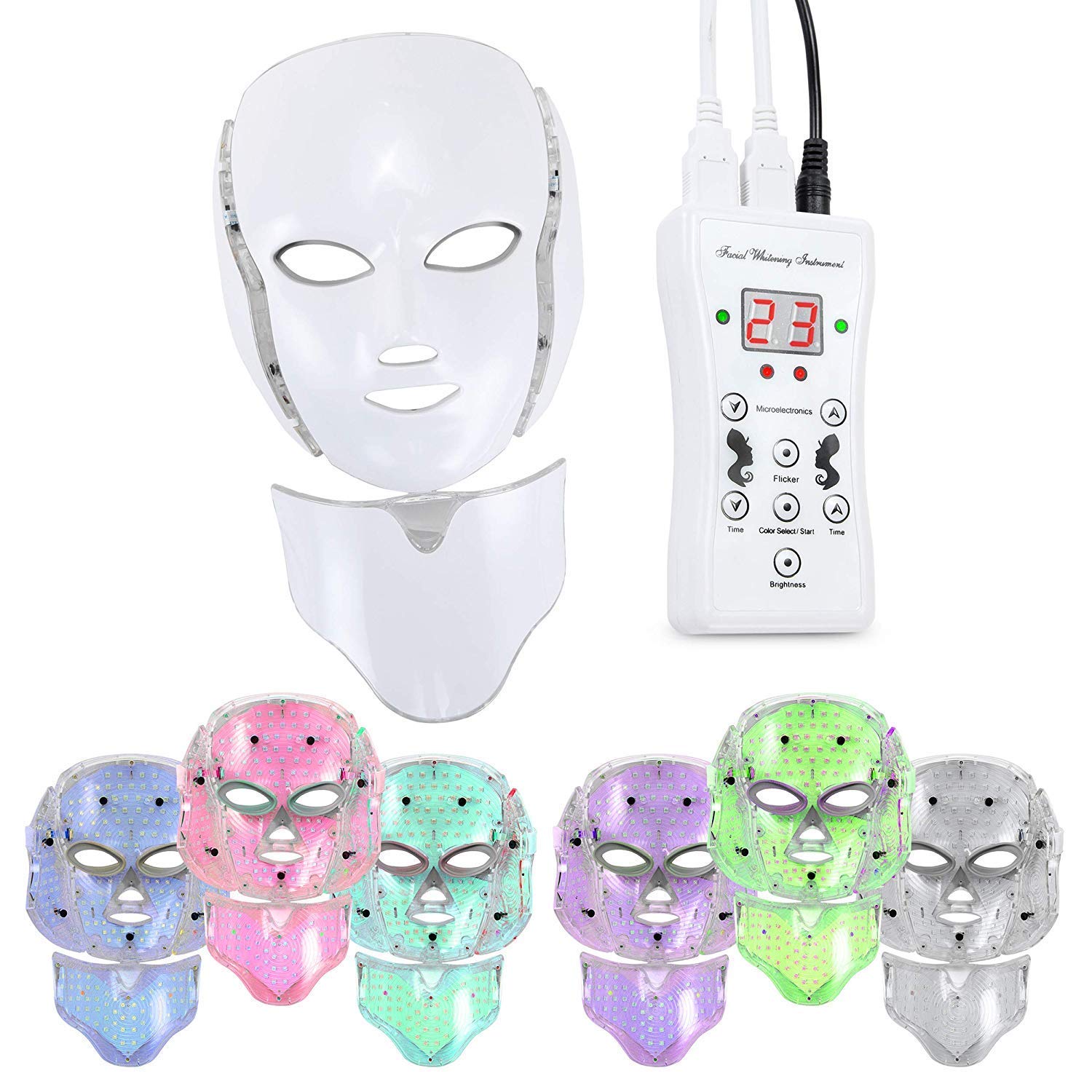 Козметична LED маска за лице и шия