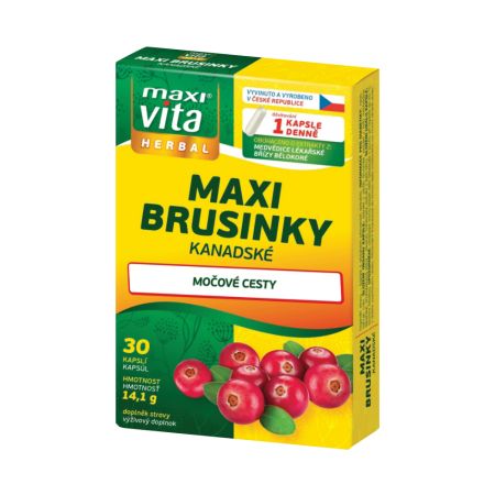 Макси червена боровинка - Maxi Vita, 30 капсули