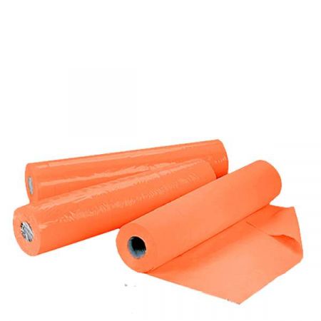 Еднократен чаршаф на ролка с ширина 60 см, на ролка, оранжев цвят, TNT