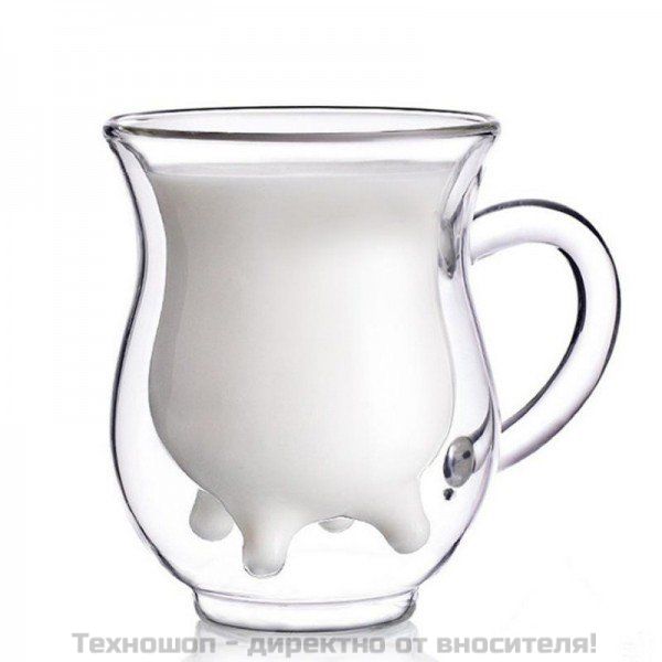 Стъклена чаша за мляко Виме