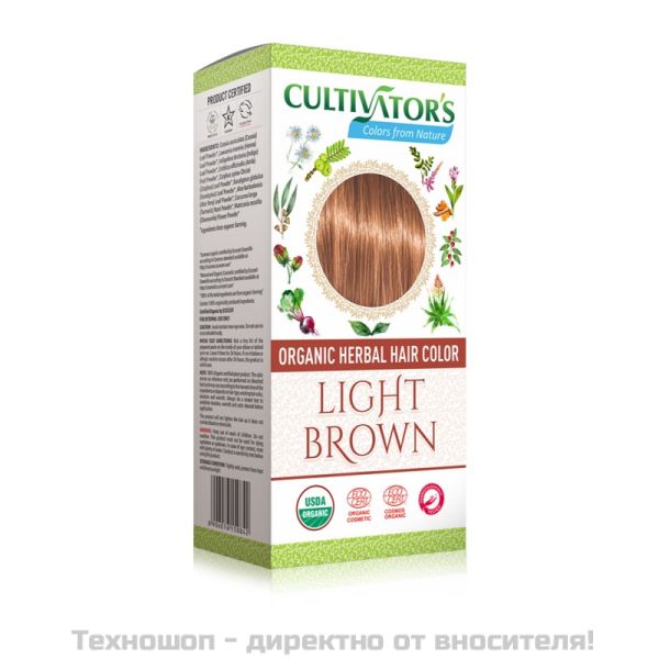 Био билкова боя за коса - светлокафяво - Cultivator's