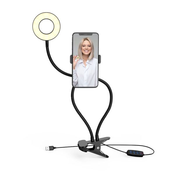 Ринг лампа със стойка за бюро