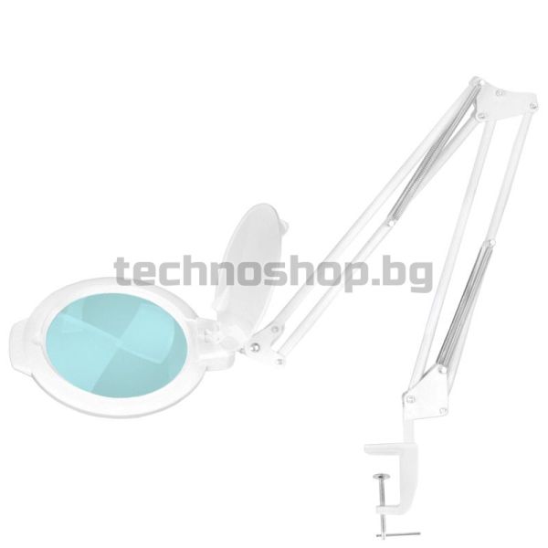 Лампа лупа с държач на винт - бяла Lupa LED 8012/5"