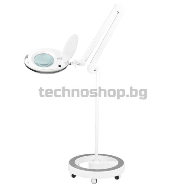 Лампа лупа с поставка - бяла Elegante 6027 60 LED SMD 5D