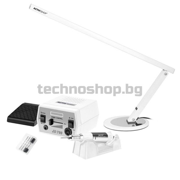 Електрическа пила с лампа за бюро - бяла JD700