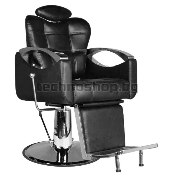 Бръснарски стол - черен Hair System SM107