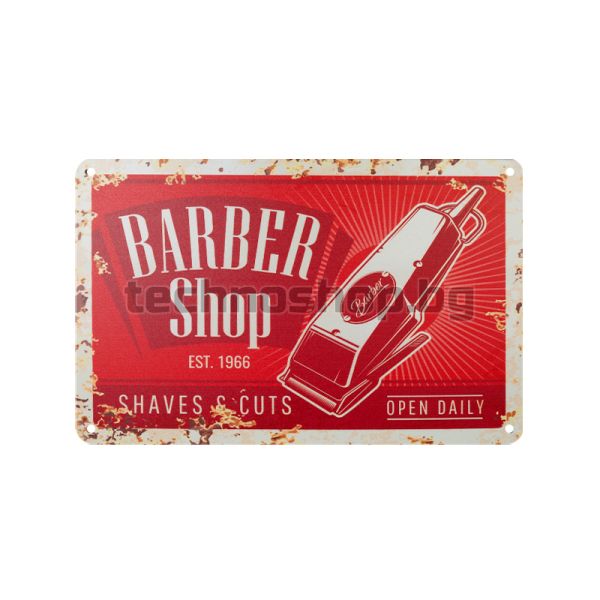 Декоративна дъска за бръснар Barber Shop Open Daily - B013