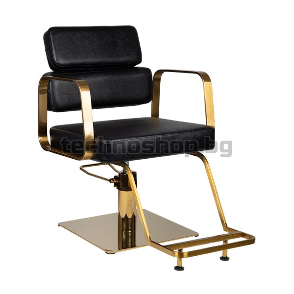 Фризьорски стол - златен/черен Gabbiano Porto