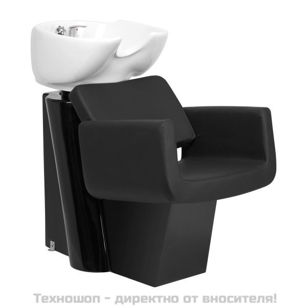 Фризьорски стол с апарат за измиване на коса - черен Gabbiano Helsinki