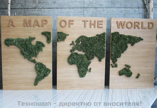 &quot;A MAP OF THE WORLD&quot; - пано от Скандинавски полярен мъх 