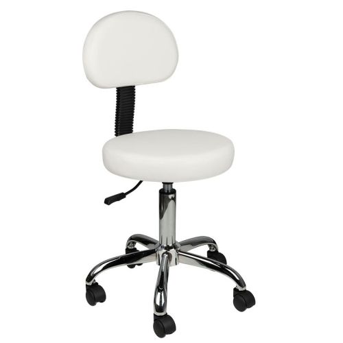 Козметичен стол с облегалка - бял AM-9934
