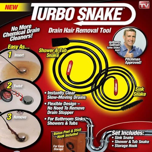 Тел за отпушване на мивка Turbo Snake