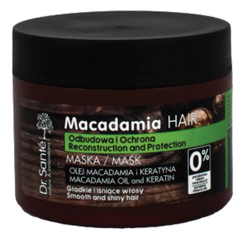 Възстановяваща маска за коса с макадамия - Dr.Sante, 300мл.