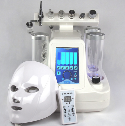 Апарат 7в1 - Водно дермабразио, Биолифтинг, RF, Ултразвук, Криотерапия + LED маска за фотонна терапия