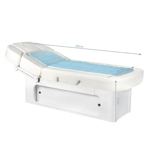 Козметично спа легло с воден отопляем матрак - бяло Azzurro 361A-1