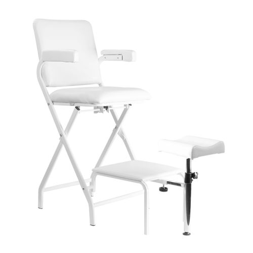 Сгъваем козметичен стол - бял P611 Pedi