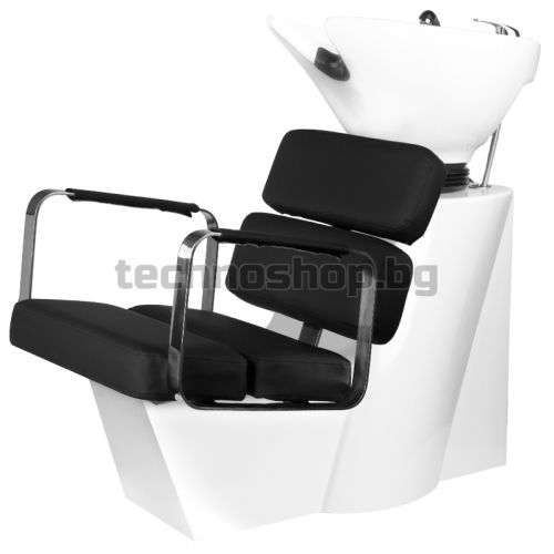 Фризьорски стол с апарат за измиване на коса - черен Gabbiano Porto