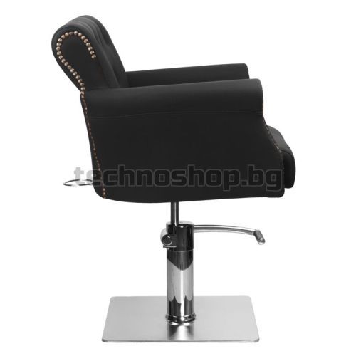 Фризьорски стол - черен Hair System BER8541