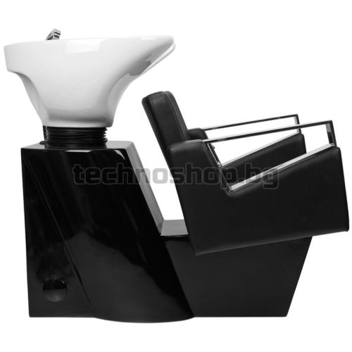 Фризьорски стол с апарат за измиване на коса - черен Gabbiano Vilnius