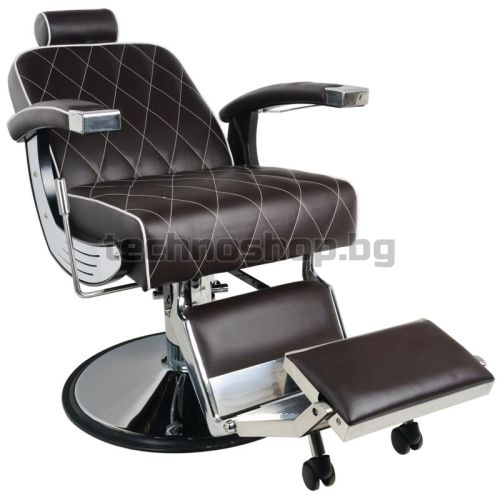 Бръснарски стол - тъмно кафяв Gabbiano Imperial 