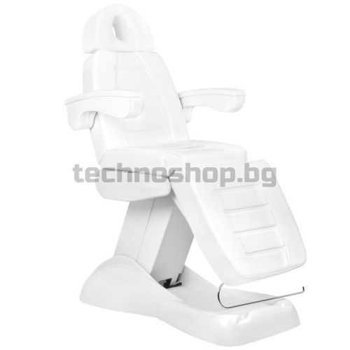 Електрически козметичен стол с 4 мотора - бял Lux