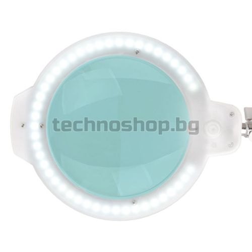 Лампа лупа с държач на винт - бяла LED 8013/6"