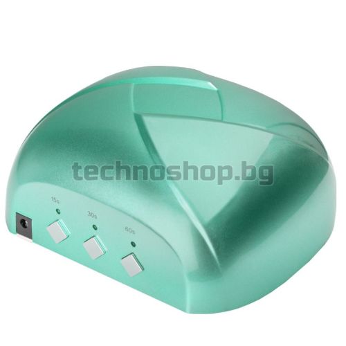Козметична лампа за изсушаване на лак с таймер и сензор - зелена UV Dual LED 36W