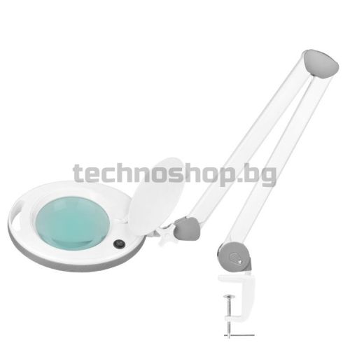 Лампа лупа с държач на винт - бяла Elegante 6014 60 LED SMD 5D